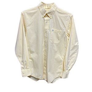Southern Tide Yellow Check Button Down Shirt Size Small